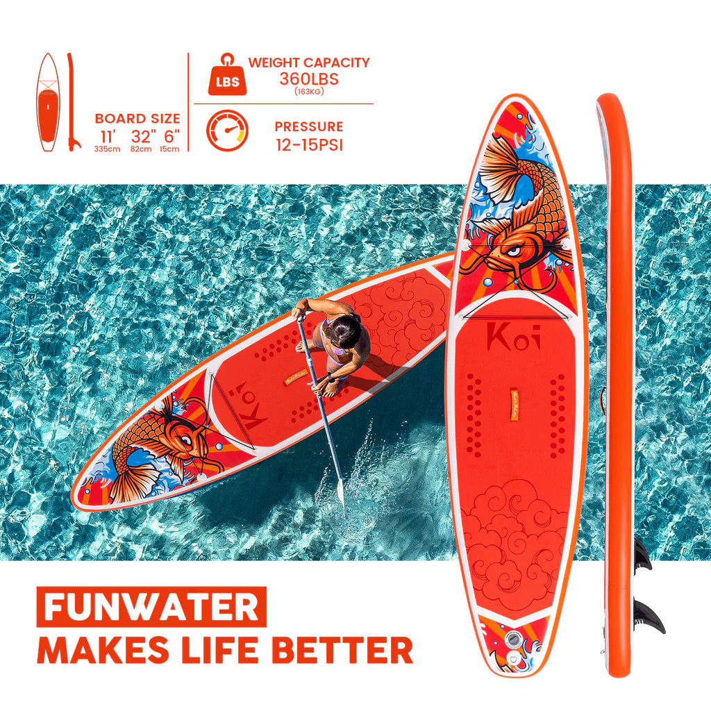 Placă cu vâsle gonflabilă FunWater KOI Paddleboard SUP