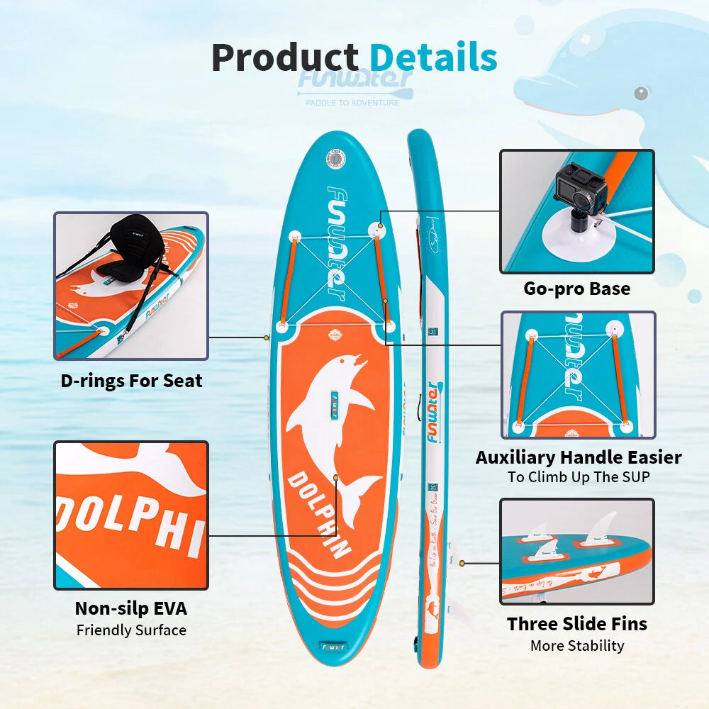 Placă de paddle gonflabilă FunWater CRUISE Paddleboard SUP RED