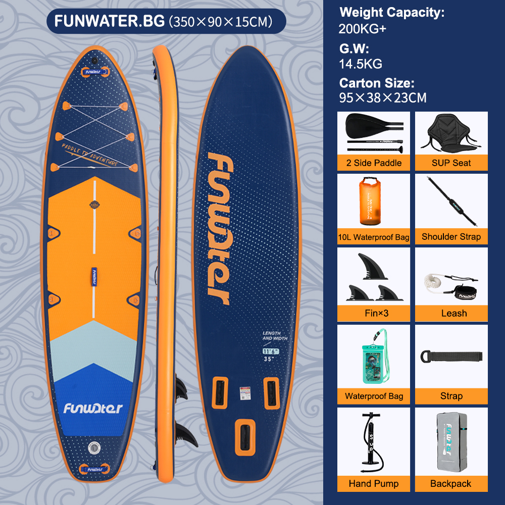 Placă de paddle gonflabilă FunWater CRUISE Paddleboard SUP RED