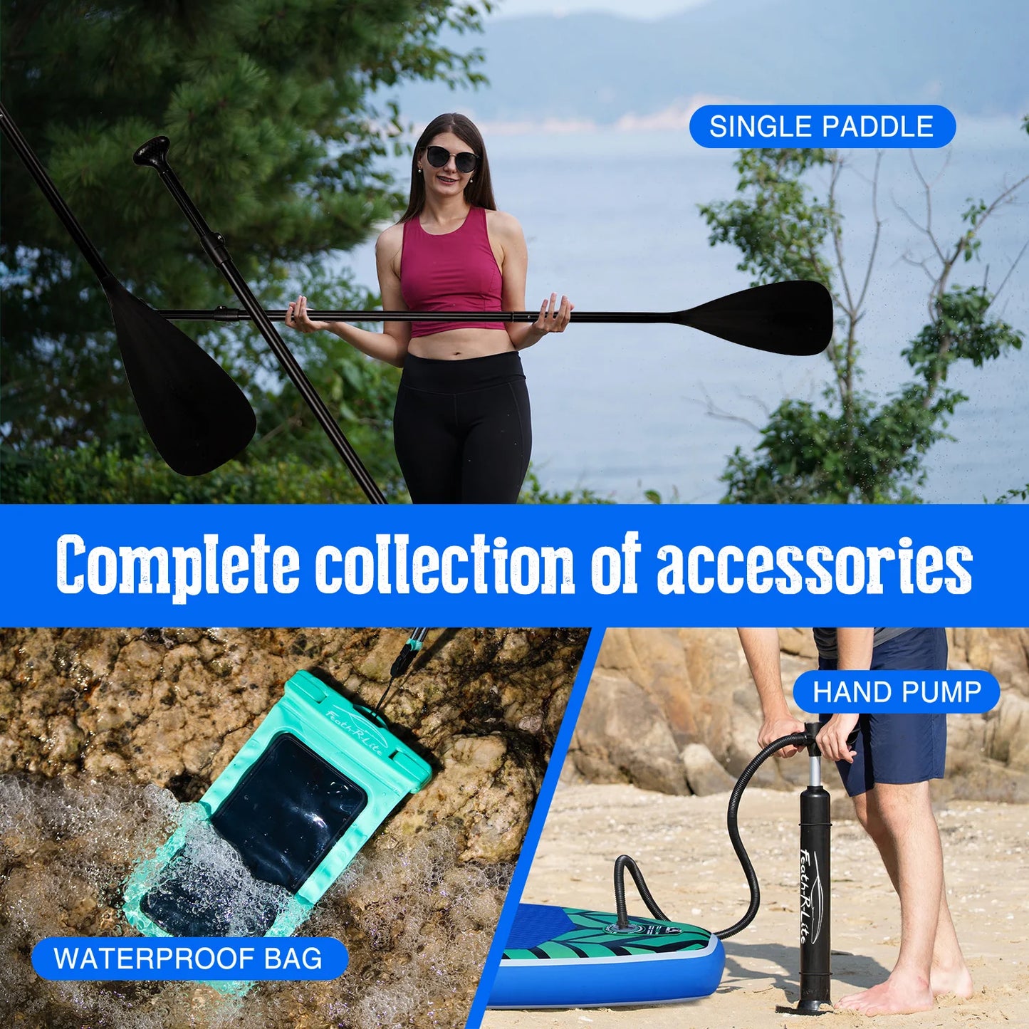 Placă cu vâsle gonflabilă FunWater Monkey Paddle Board SUP