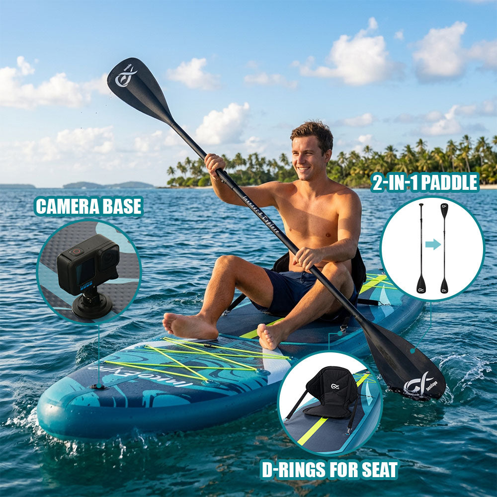 Set Placă SUP Kayak Gonflabilă Voyage 11'6'' 350 cm
