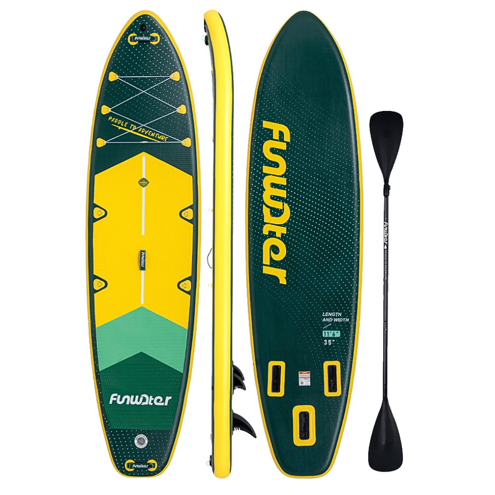 Set Placă SUP Kayak Gonflabilă FunWater ADVENTURE PRO Green 11'6'' 350 cm