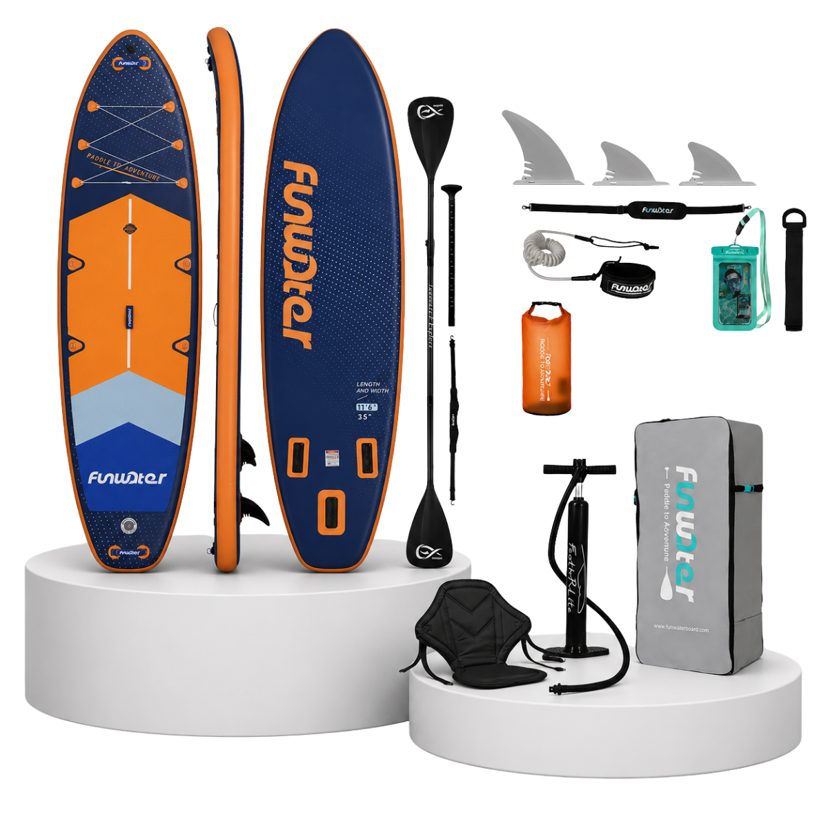 Set Placă SUP Kayak Gonflabilă FunWater NAVIGATOR 11'6'' 350 cm