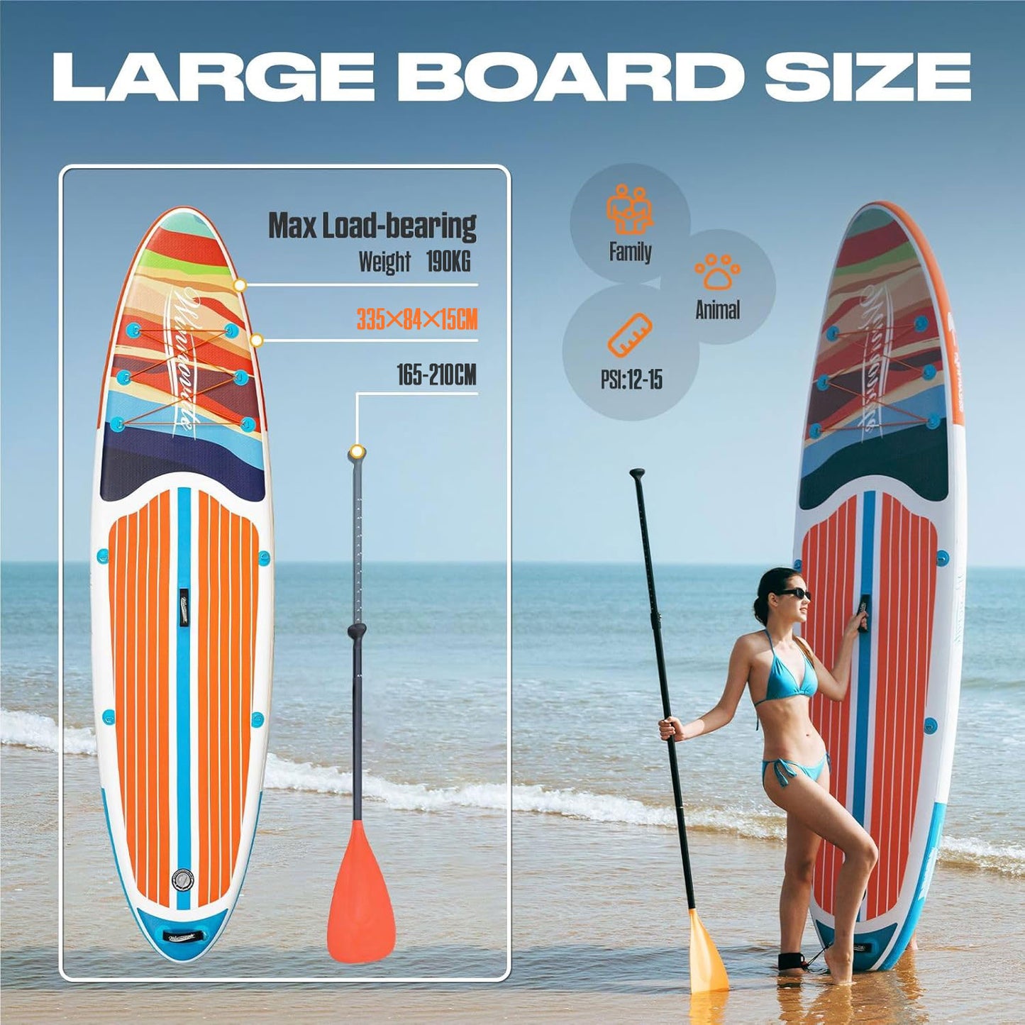 Set Placă SUP Gonflabilă CALIFORNIA 11' 335 cm
