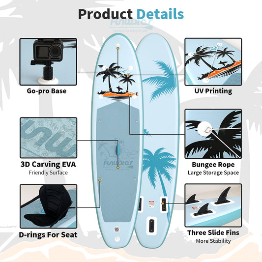 Placă de paddle gonflabilă FunWater CRUISE Paddleboard SUP RED
