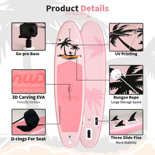 Placă de paddle gonflabilă FunWater CRUISE Paddleboard SUP RED