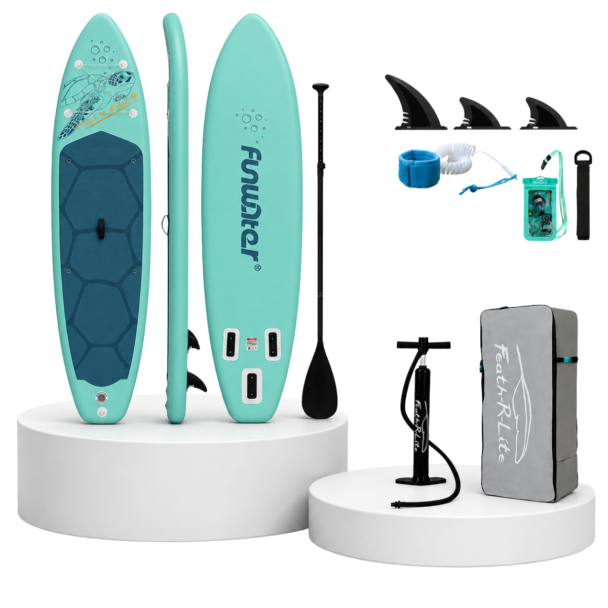 Set Placă SUP Gonflabilă FunWater TURTLE BAY 11' 335 cm