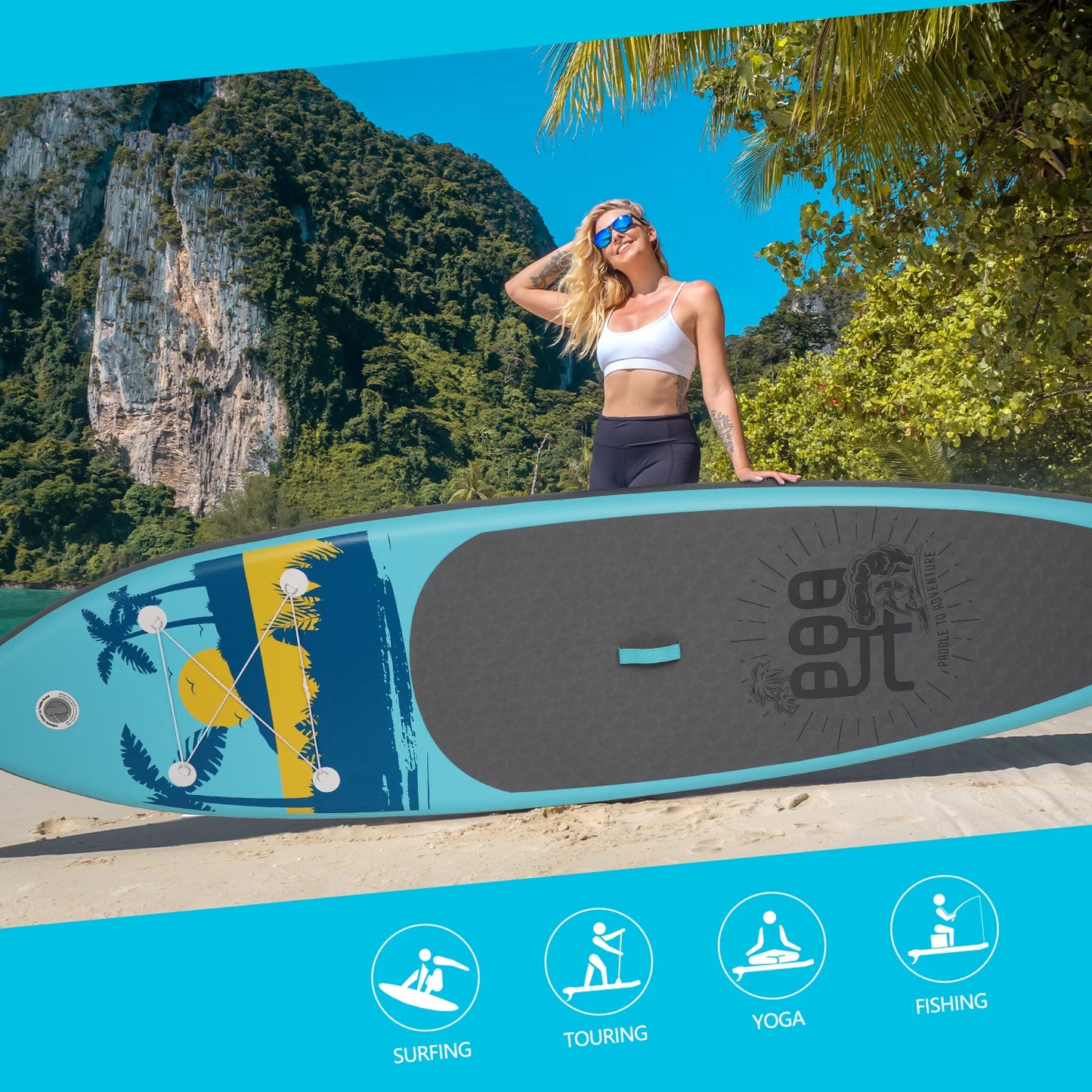 Set Placă SUP Gonflabilă FunWater PALM 11' 335 cm