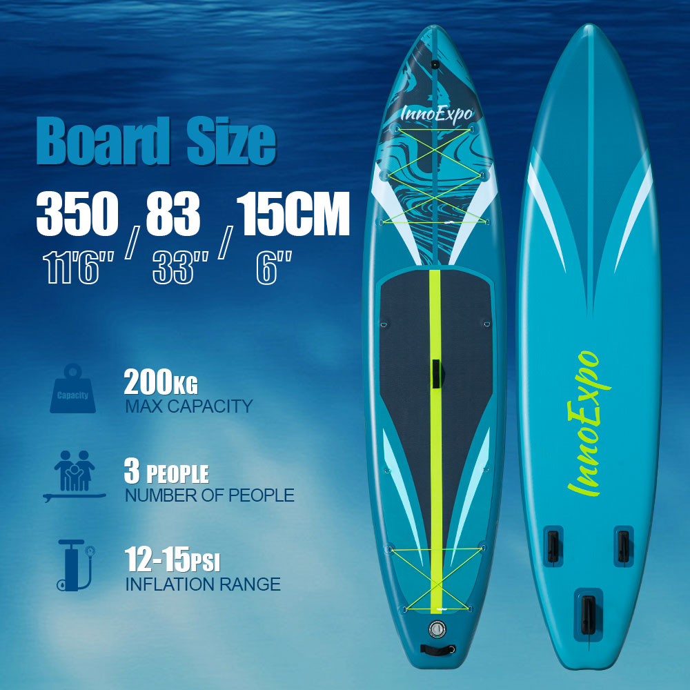 Set Placă SUP Kayak Gonflabilă Voyage 11'6'' 350 cm