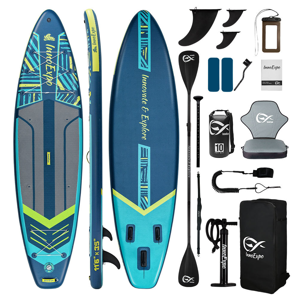 Set Placă SUP Kayak Gonflabilă Voyage 11'6'' 350 cm