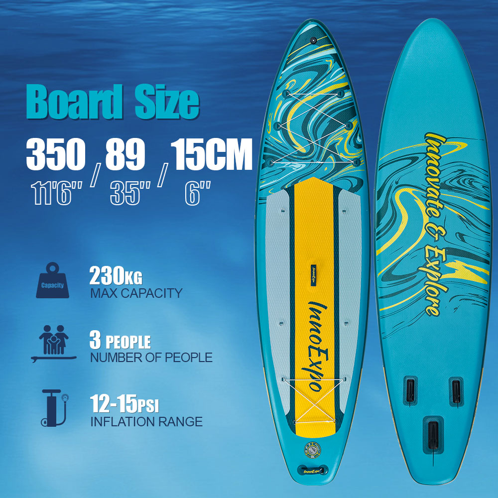 Set Placă SUP Kayak Gonflabilă Voyage 11'6'' 350 cm