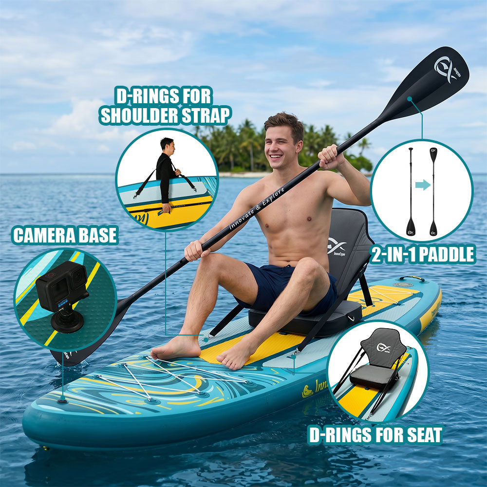 Set Placă SUP Kayak Gonflabilă Voyage 11'6'' 350 cm