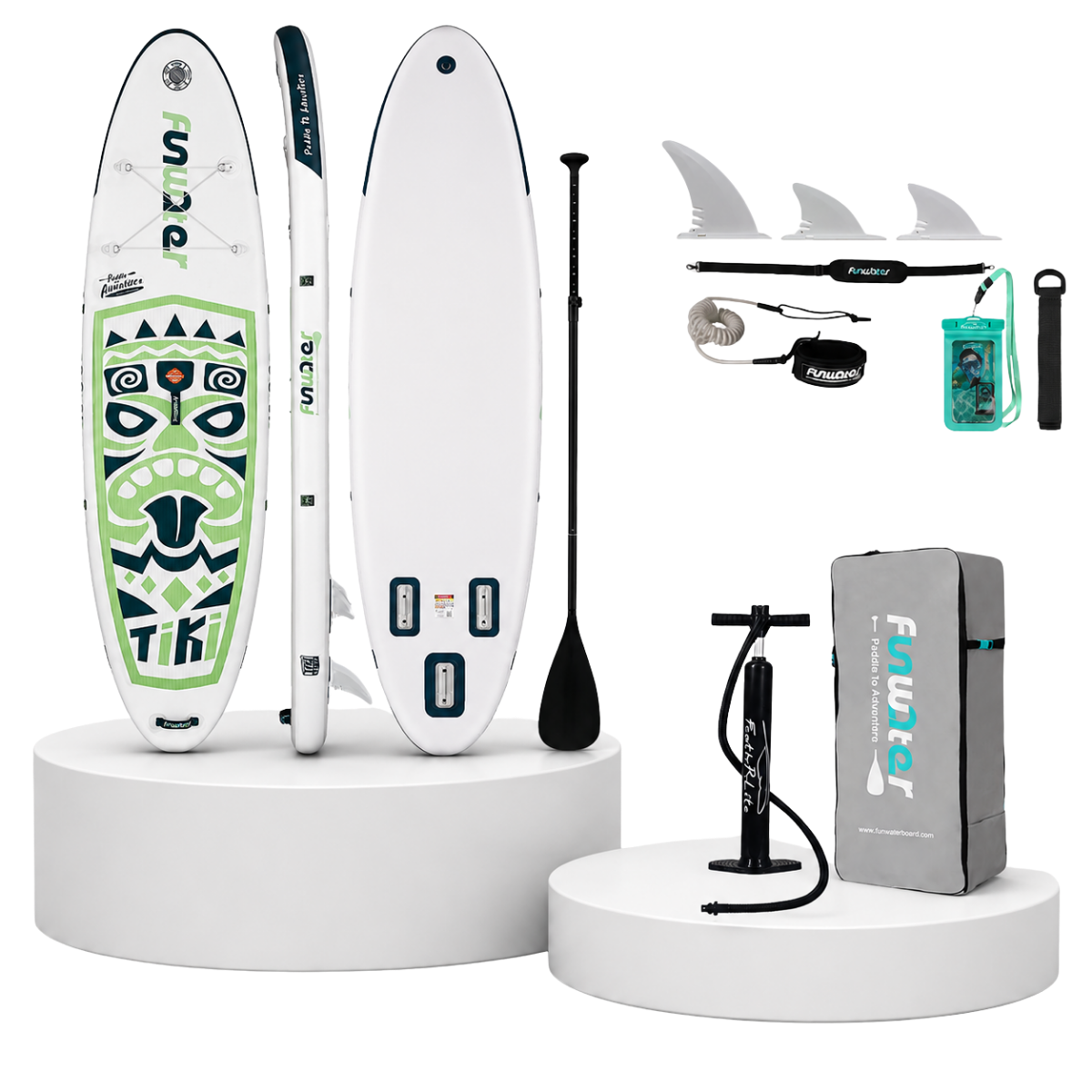 Set Placă SUP Gonflabilă FunWater TIKI Emerald 10'6'' 320 cm