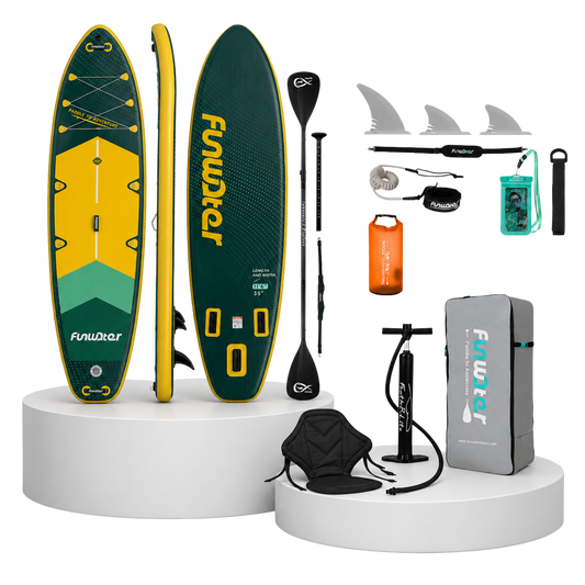 Set Placă SUP Kayak Gonflabilă FunWater ADVENTURE PRO Green 11'6'' 350 cm