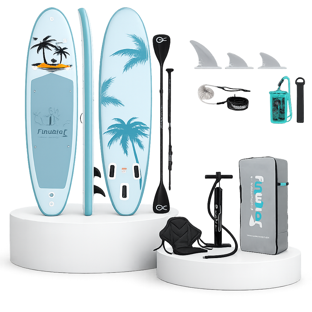 Set Placă SUP Kayak Gonflabilă FunWater RELAX Caribbean 11'6'' 350 cm