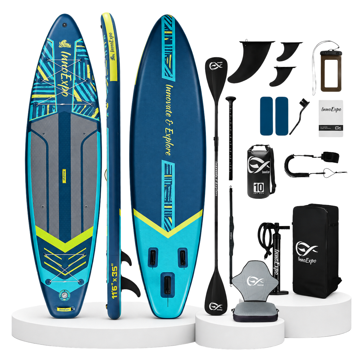 Set Placă SUP Kayak Gonflabilă Voyage 11'6'' 350 cm