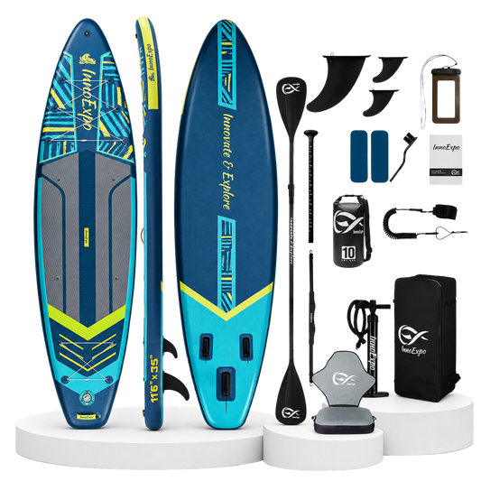 Set Placă SUP Kayak Gonflabilă Voyage 11'6'' 350 cm