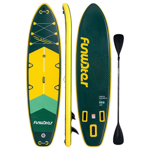 Set Placă SUP Kayak Gonflabilă FunWater ADVENTURE PRO Green 11'6'' 350 cm