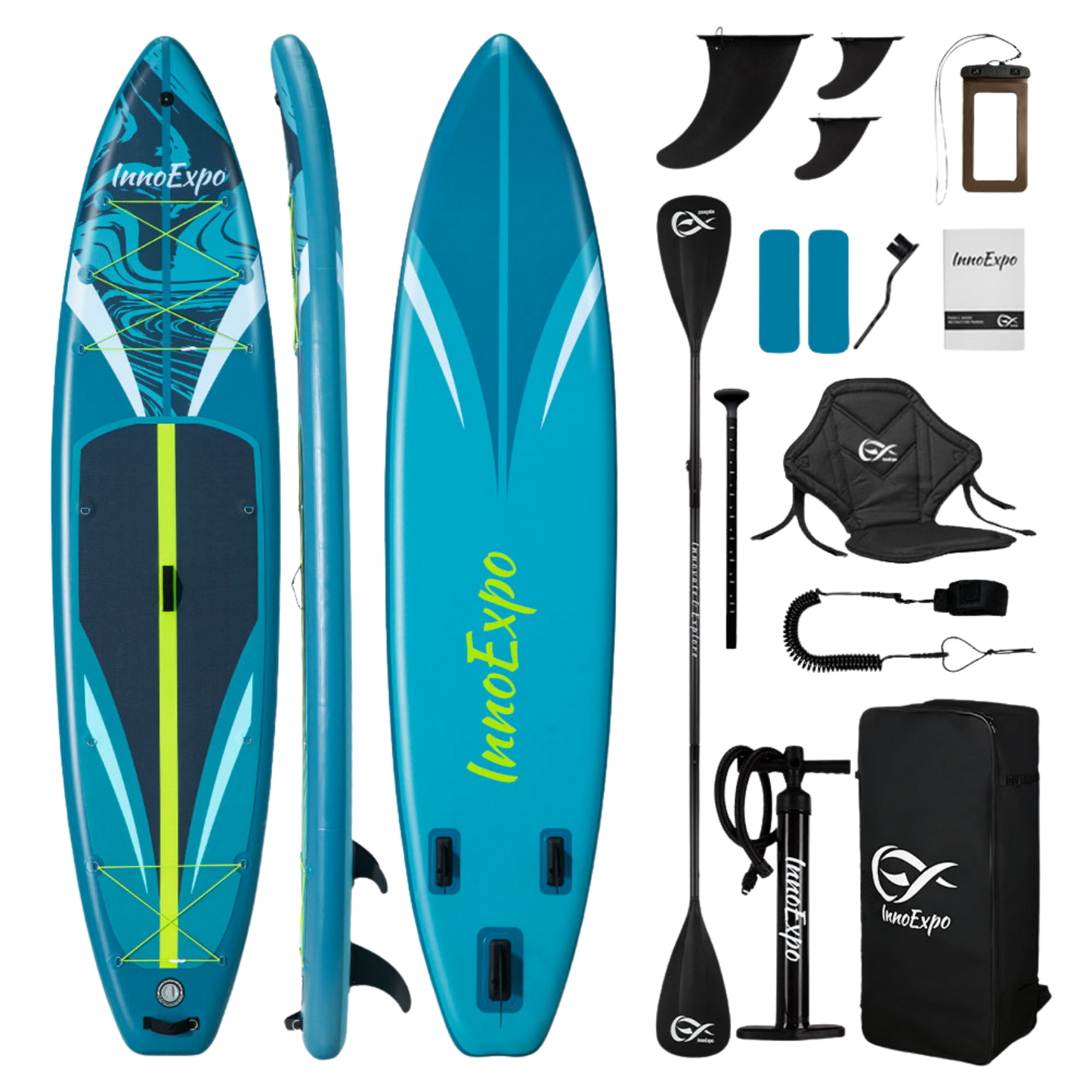 Set Placă SUP Kayak Gonflabilă Voyage 11'6'' 350 cm